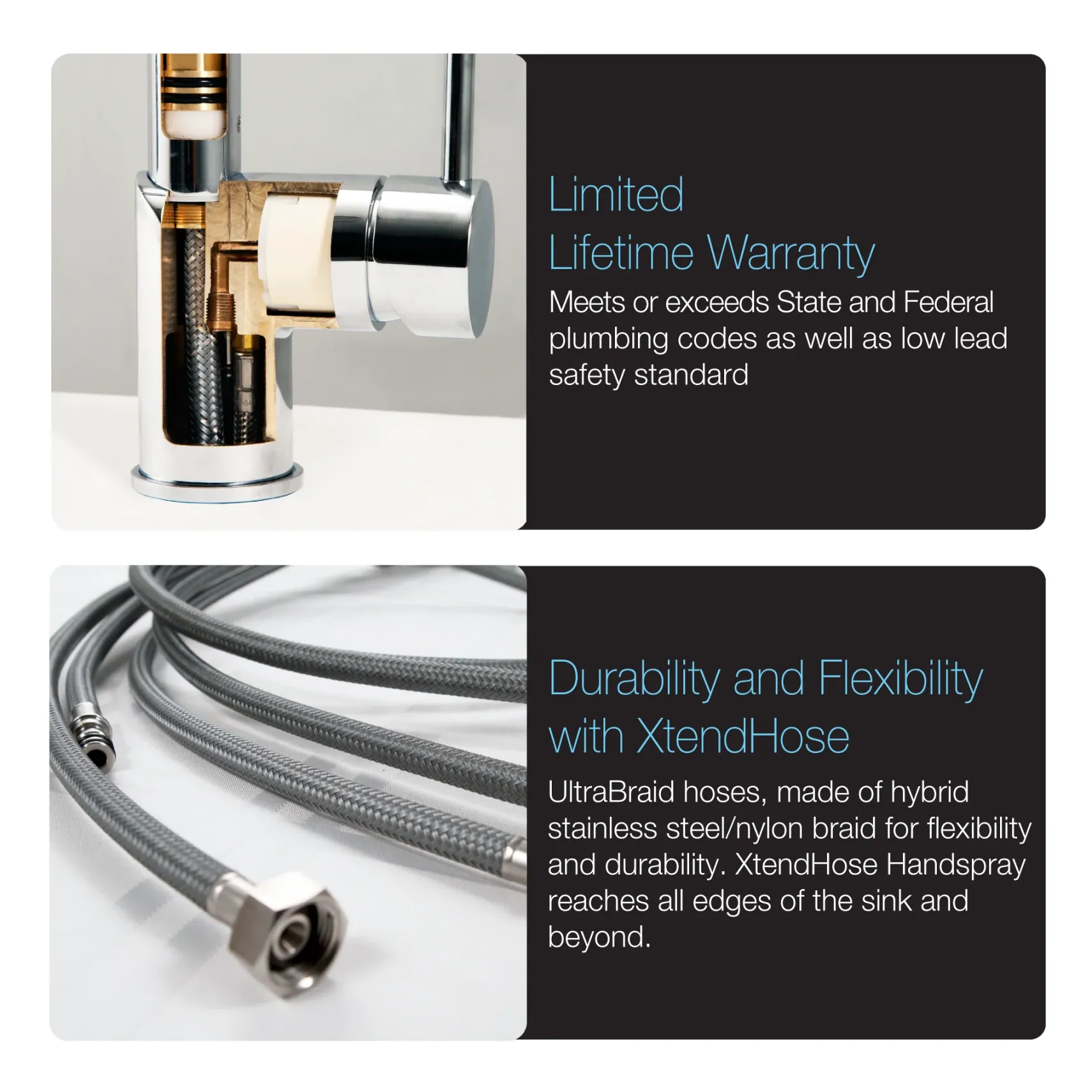 Houzer Soma 1.75 GPM Lever Brass Kitchen Faucet, Pull Down, Pewter, SOMPD-669-PW