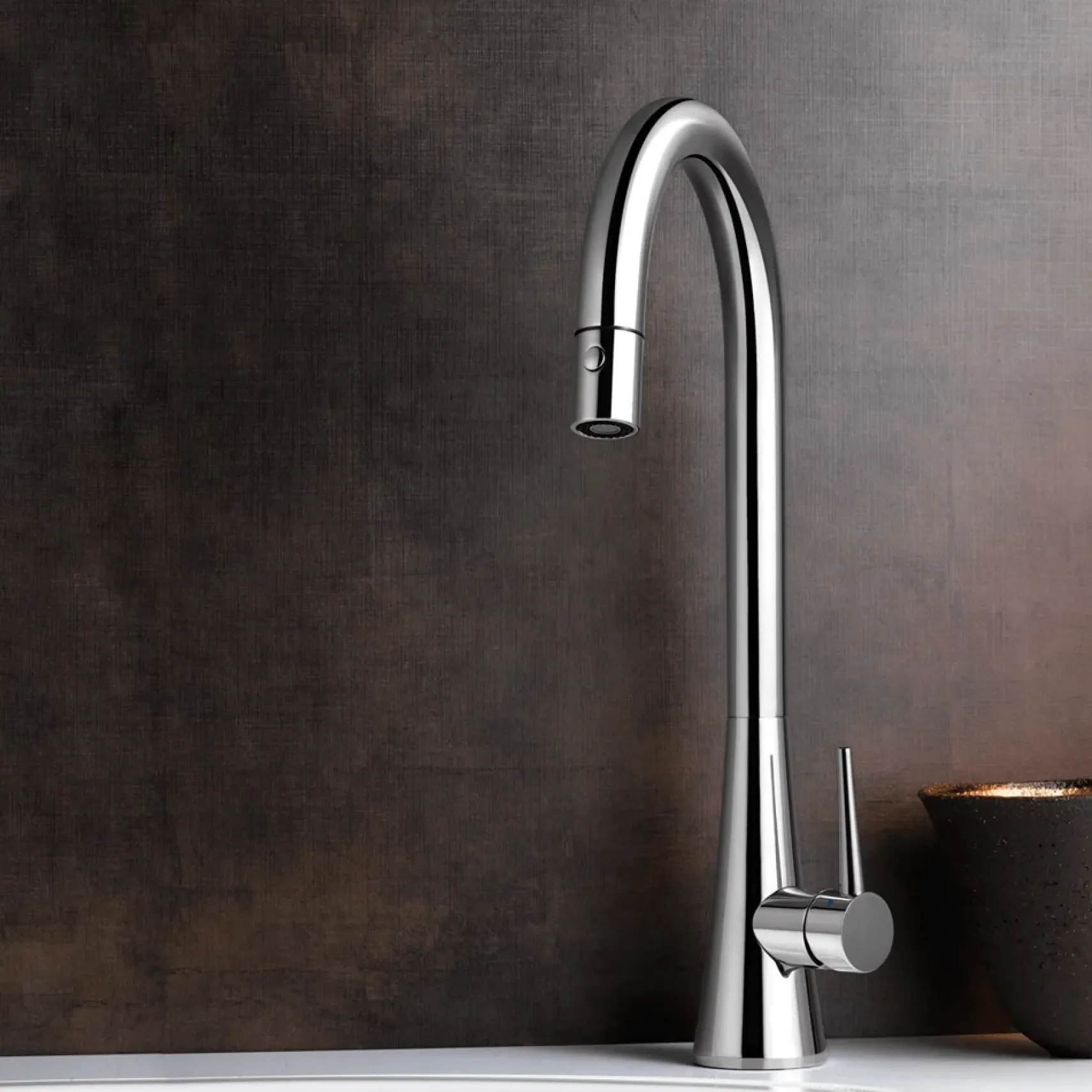 Houzer Soma Pull Down Kitchen Faucet Brushed Nickel, SOMPD-669-BN