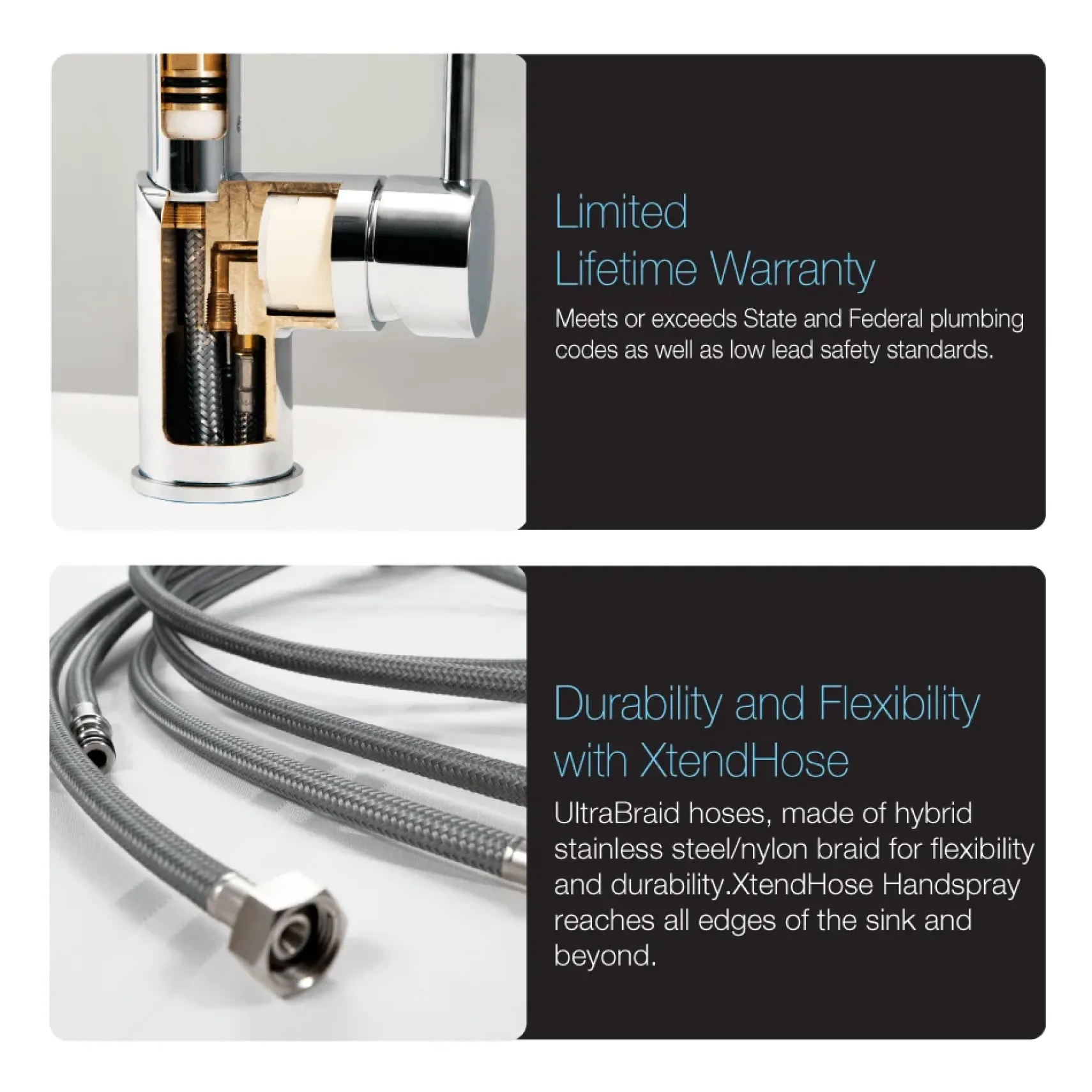 Houzer Soma Pull Down Kitchen Faucet Brushed Nickel, SOMPD-669-BN