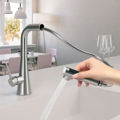 Houzer Soma Pull Out Kitchen Faucet Oil Rubbed Bronze, SOMPO-665-OB