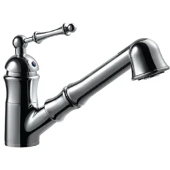 Houzer Squire Pull Out Traditional Kitchen Faucet with CeraDox Technology Polished Chrome, SQUPO-176-PC