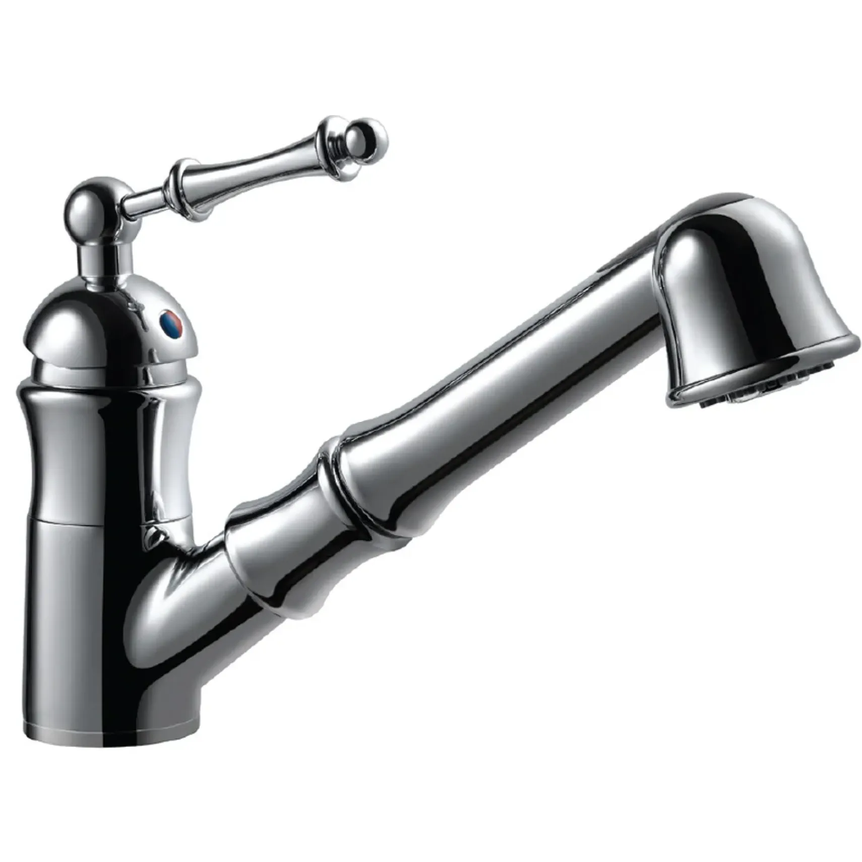 Houzer Squire Pull Out Traditional Kitchen Faucet with CeraDox Technology Polished Chrome, SQUPO-176-PC