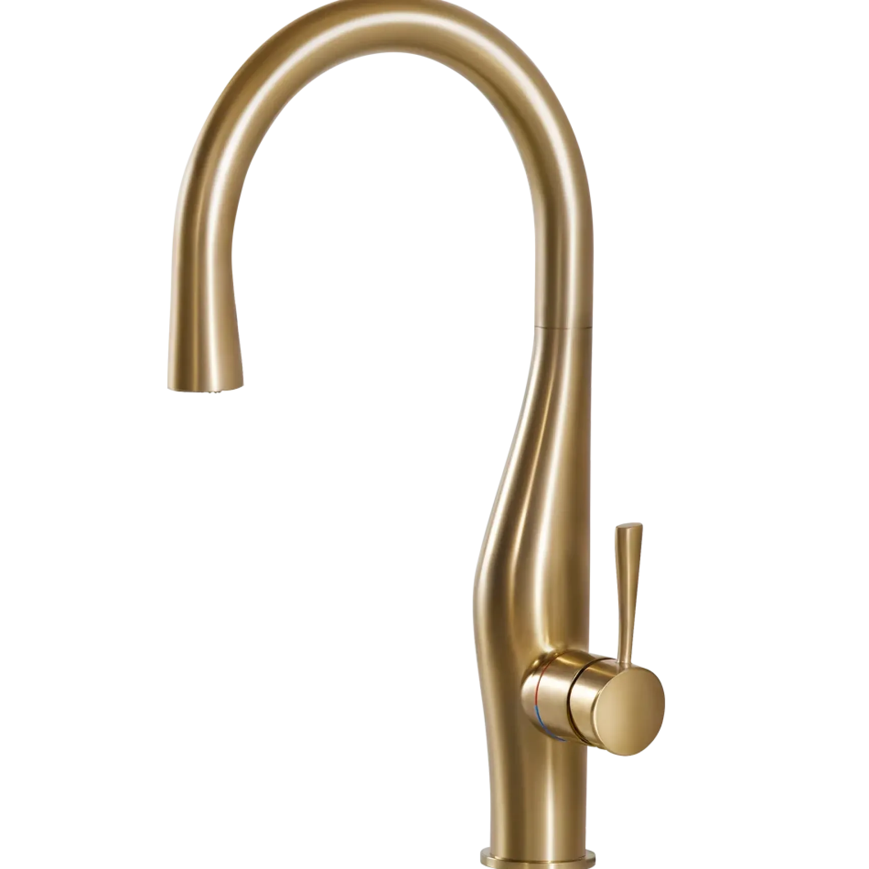 Houzer Vision Hidden Pull Down Kitchen Faucet Brushed Brass, VISPD-869-BB