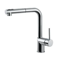 Houzer Vitale Pull Out Kitchen Faucet with CeraDox Technology Polished Chrome, VITPO-664-PC