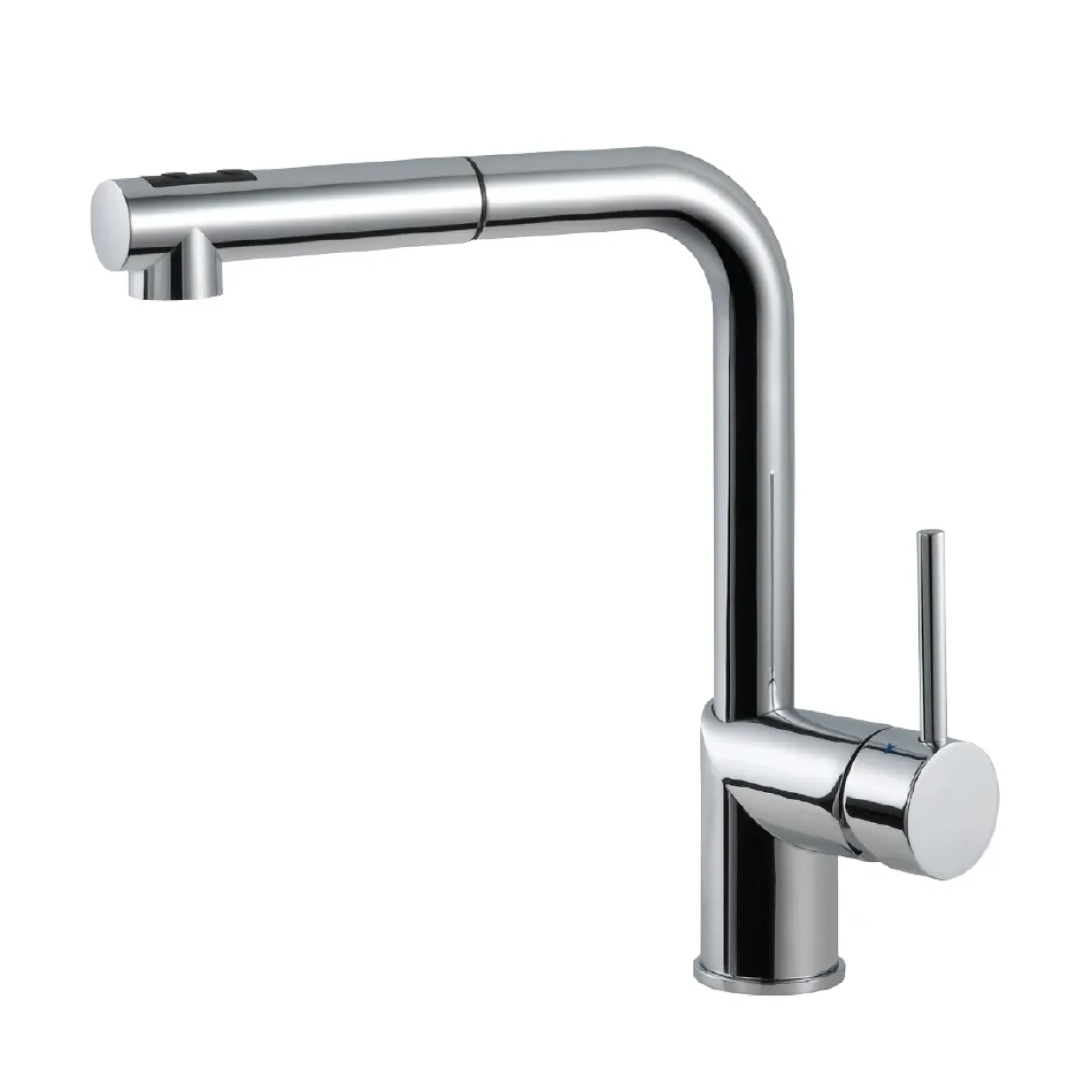 Houzer Vitale Pull Out Kitchen Faucet with CeraDox Technology Polished Chrome, VITPO-664-PC