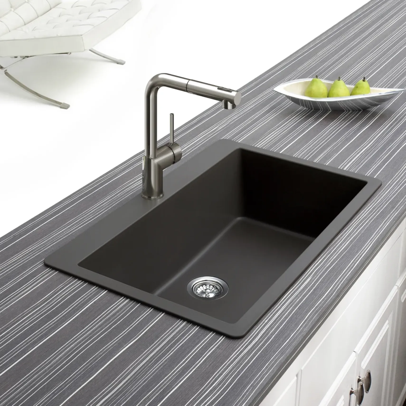 Houzer Vitale Pull Out Kitchen Faucet with CeraDox Technology Polished Chrome, VITPO-664-PC