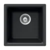 Houzer 16" Composite Granite Dual Mount Bar/Prep Sink, Black, E-100 MIDNITE
