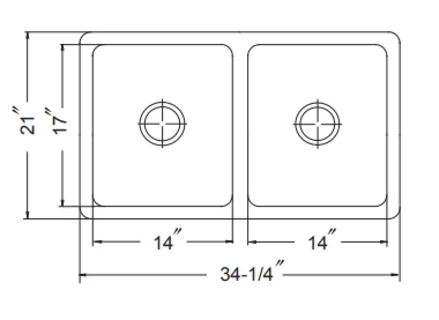 Houzer 34" Copper Double Bowl Farmhouse Apron Front Kitchen Sink, HW-COP12