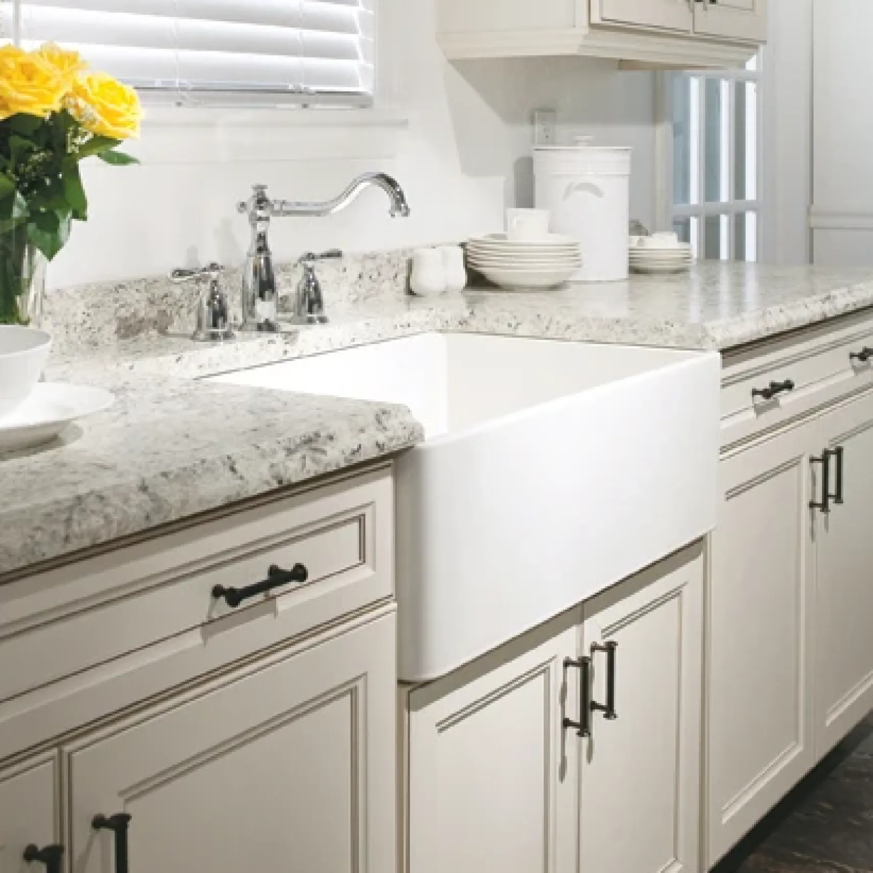 Houzer 30" Fireclay Farmhouse Apron Front Single Bowl Kitchen Sink, White, PTS-4100 WH