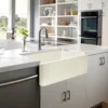 Houzer 33" Fireclay Farmhouse Apron Front Single Bowl Kitchen Sink, Biscuit, PTG-4300 BQ
