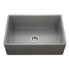 Houzer 30" Fireclay Single Bowl Farmhouse Kitchen Sink, Grey, Platus Series, PTS-4100 GR