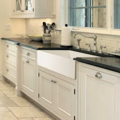 Houzer 36" Fireclay Single Bowl Farmhouse Kitchen Sink, Biscuit, Platus Series, PTG-3600 BQ