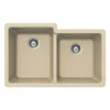 Houzer 33" Granite Undermount 60/40 Double Bowl Kitchen Sink, Sand, M-175U SAND