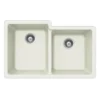 Houzer 33" Granite Undermount 60/40 Double Bowl Kitchen Sink, Cloud, M-175U CLOUD