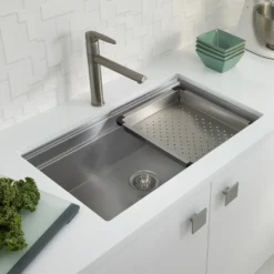 Houzer Novus 32" Stainless Steel Undermount Kitchen Sink, 18 Gauge, NVS-5200
