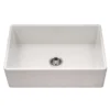 Houzer Platus 30" Fireclay Farmhouse Sink, White, PTS-4118 WH
