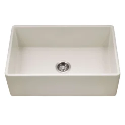 Houzer Platus 30" Fireclay Farmhouse Sink, Biscuit, PTS-4118 BQ