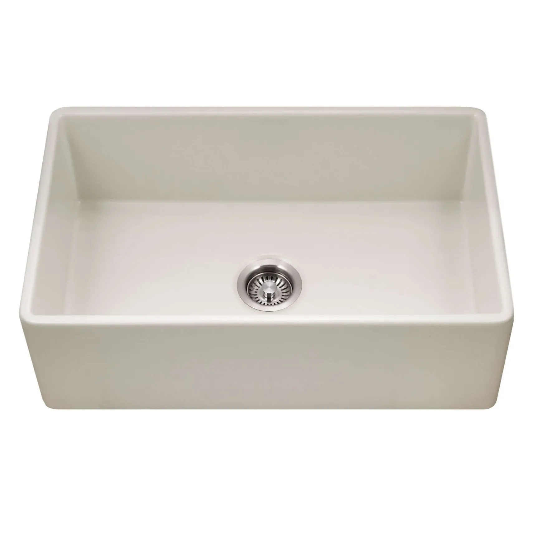 Houzer Platus 30" Fireclay Farmhouse Sink, Biscuit, PTS-4118 BQ