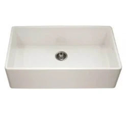 Houzer Platus 36 inch Biscuit Fireclay Apron Front Farmhouse Single Bowl Kitchen Sink - PTG-3600 BQ-C