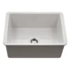 Houzer Platus 18" Undermount Fireclay Kitchen Sink, White, PTU-2800 WH