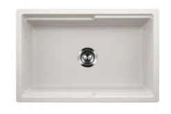 Houzer Quartztone 30" Cloud Apron Front Farmhouse Granite Composite Workstation Kitchen Sink with Accessories - W-130 CLOUD-C
