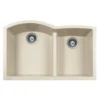 Houzer Quartztone 33 inch Linen Undermount 60/40 Double Bowl Granite Kitchen Sink - Granite Composite, P-175U LINEN