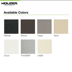 Houzer Quartztone 33 inch Linen Undermount 60/40 Double Bowl Granite Kitchen Sink - Granite Composite, P-175U LINEN