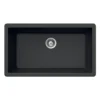Houzer Quartztone 33 inch Midnite Granite Composite Undermount Single Bowl Kitchen Sink - V-100U MIDNITE