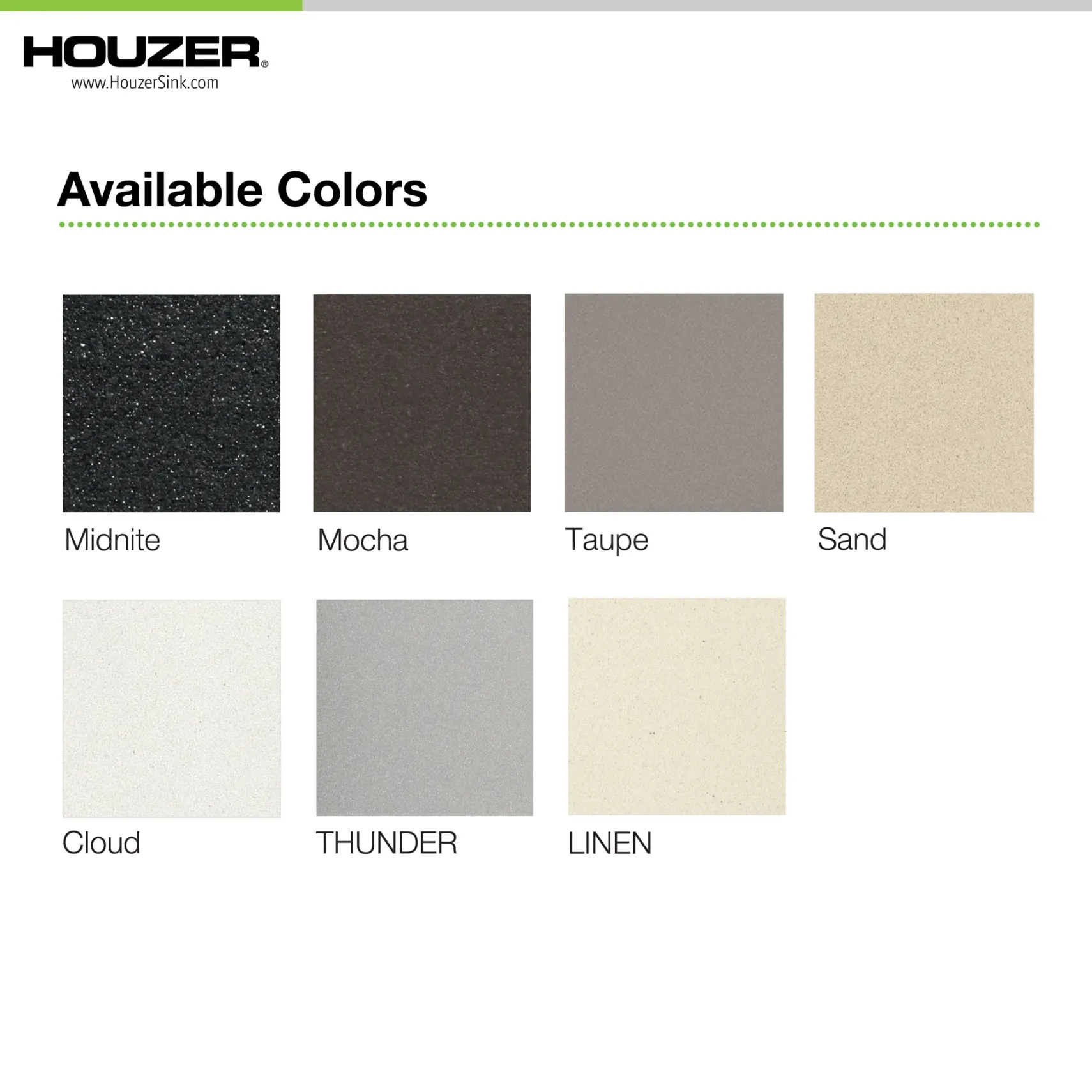 Houzer Quartztone 33 inch Midnite Granite Composite Undermount Single Bowl Kitchen Sink - V-100U MIDNITE