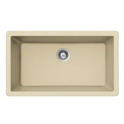 Houzer Quartztone 33 inch Sand Granite Composite Undermount Single Bowl Kitchen Sink - V-300U SAND