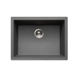 Houzer Quartztone 24 inch Slate Granite Composite Undermount Single Bowl Kitchen Sink - G-300U SLATE