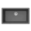 Houzer Quartztone 33 inch Slate Granite Composite Undermount Single Bowl Kitchen Sink - V-300U SLATE