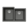 Houzer Quartztone 33 inch Slate Granite Composite Undermount 60/40 Double Bowl Kitchen Sink - M-175U SLATE