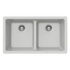 Houzer Quartztone 33" Thunder Granite Composite Undermount 50/50 Double Bowl Kitchen Sink - M-200U THUNDER
