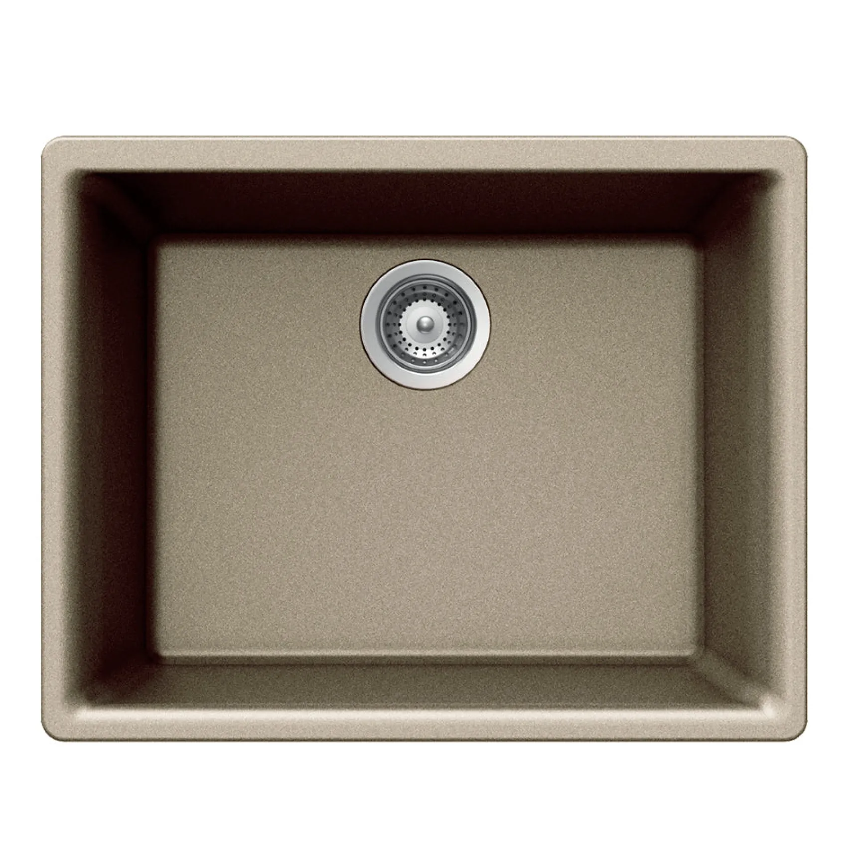 Houzer Quartztone 18" Undermount Granite Kitchen Sink, Taupe, G-100U Taupe