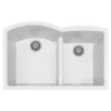 Houzer Quartztone 33" Undermount Granite Kitchen Sink, 60/40 Double Bowl, Cloud, P-175U Cloud