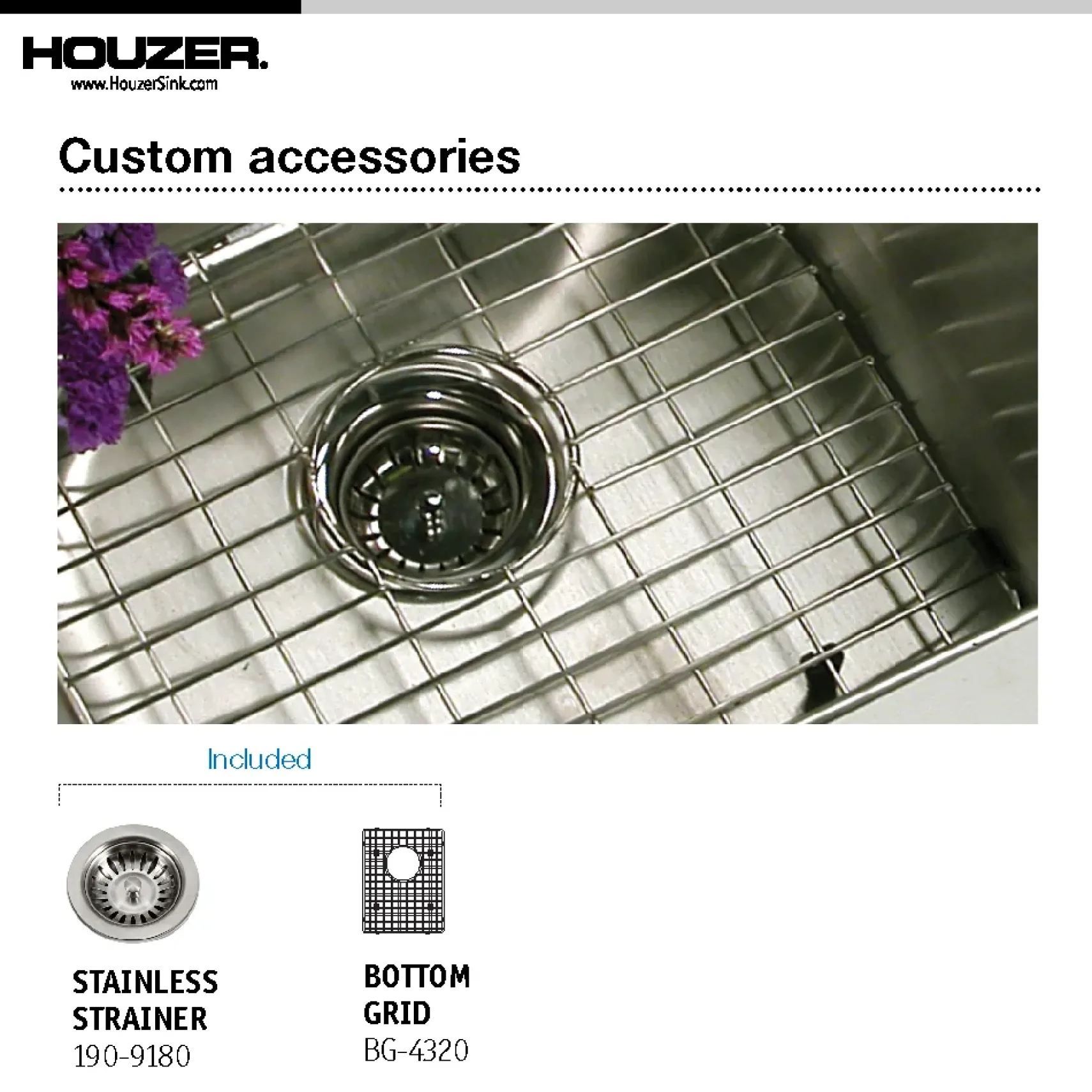 Houzer Savior 14" Undermount Plastic Kitchen Sink, CNB-1200