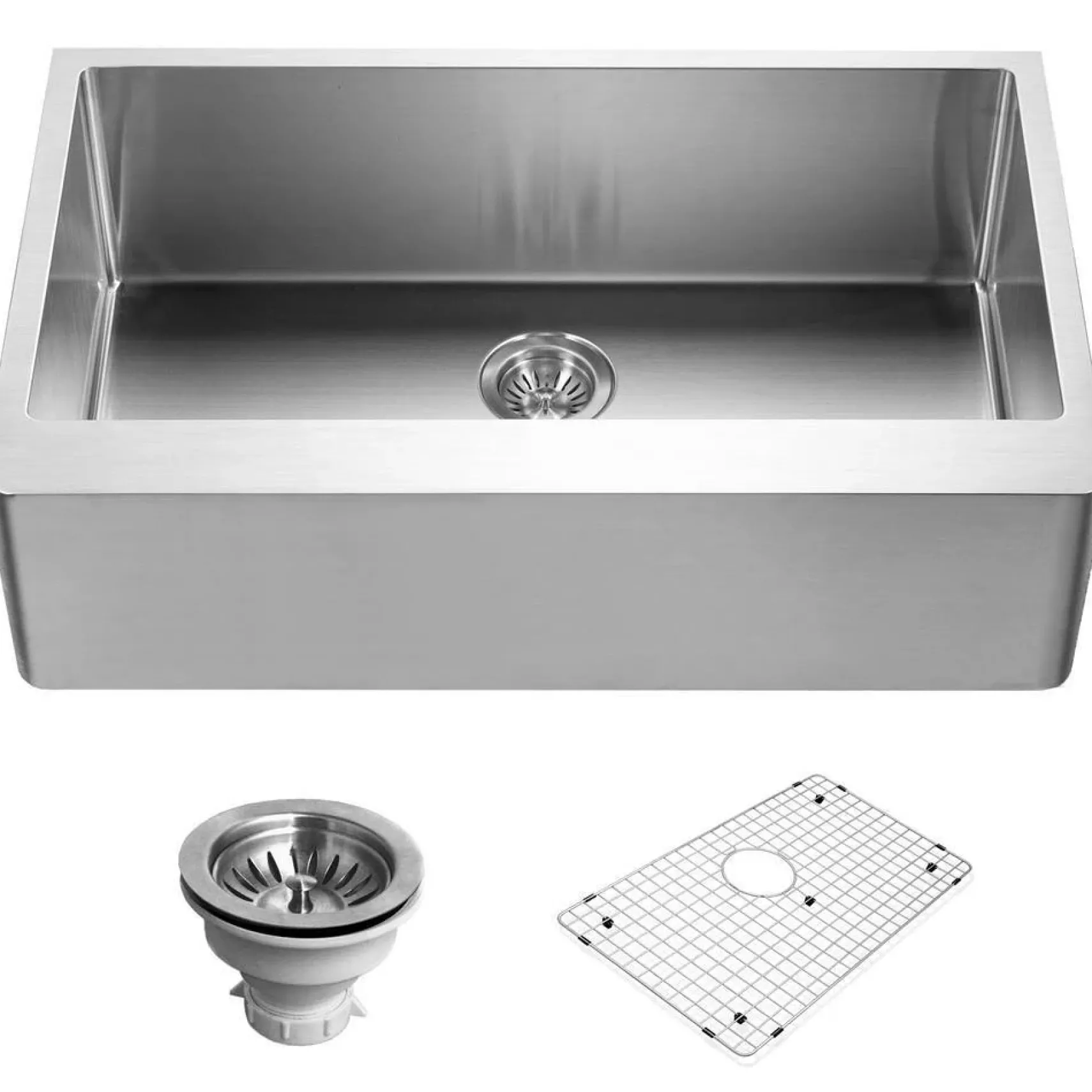 Houzer 33" Stainless Steel Farmhouse Apron Front Kitchen Sink, ENG-3320
