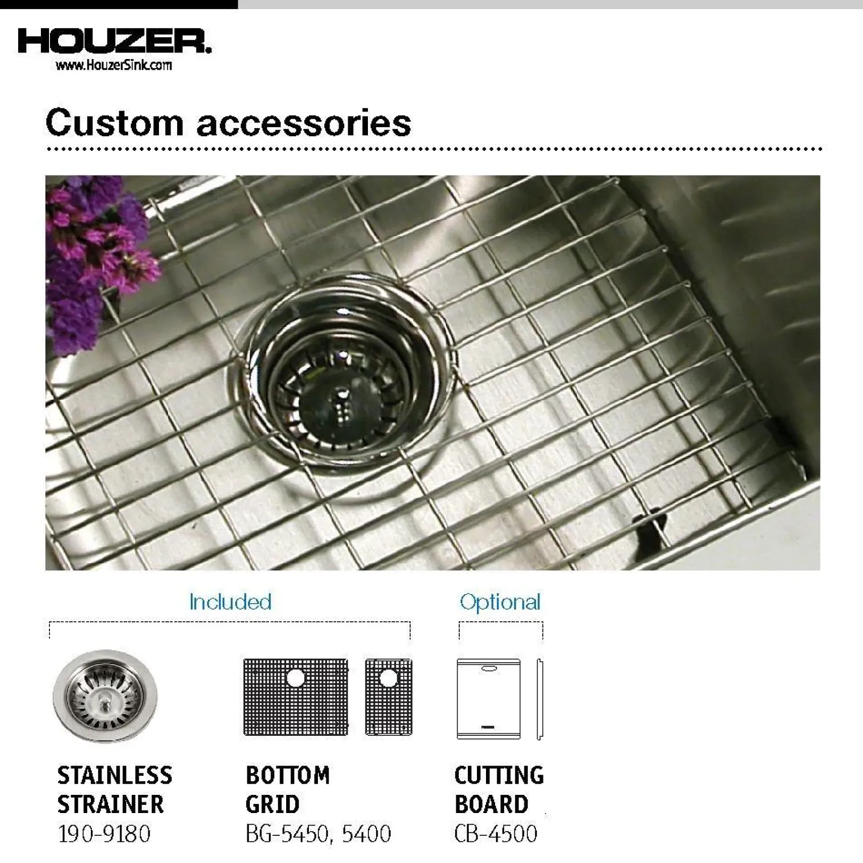 Houzer 33" Stainless Steel Farmhouse Apron Front Kitchen Sink, 60/40 Double Bowl, END-3360SR