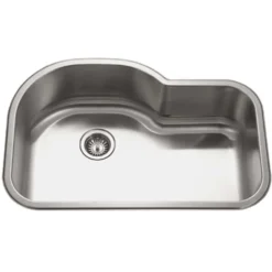 Houzer 32" Stainless Steel Undermount Gourmet Single Bowl Kitchen Sink, 18 Gauge, MH-3200-1