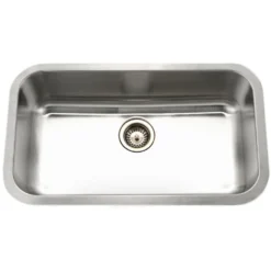 Houzer 33" Stainless Steel Undermount Single Bowl Kitchen Sink, 18 Gauge, STL-3600-1