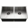 Houzer 33" Stainless Steel Undermount Zero Radius Double Bowl Kitchen Sink, 18 Gauge, CTD-3350