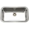 Houzer 33" Stainless Steel Undermount Large Single Bowl Kitchen Sink, 18 Gauge, MGS-3018-1
