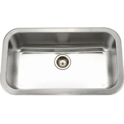 Houzer 33" Stainless Steel Undermount Large Single Bowl Kitchen Sink, 18 Gauge, MGS-3018-1