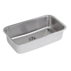 Houzer 33" Stainless Steel Undermount Large Single Bowl Kitchen Sink, 18 Gauge, MGS-3018-1