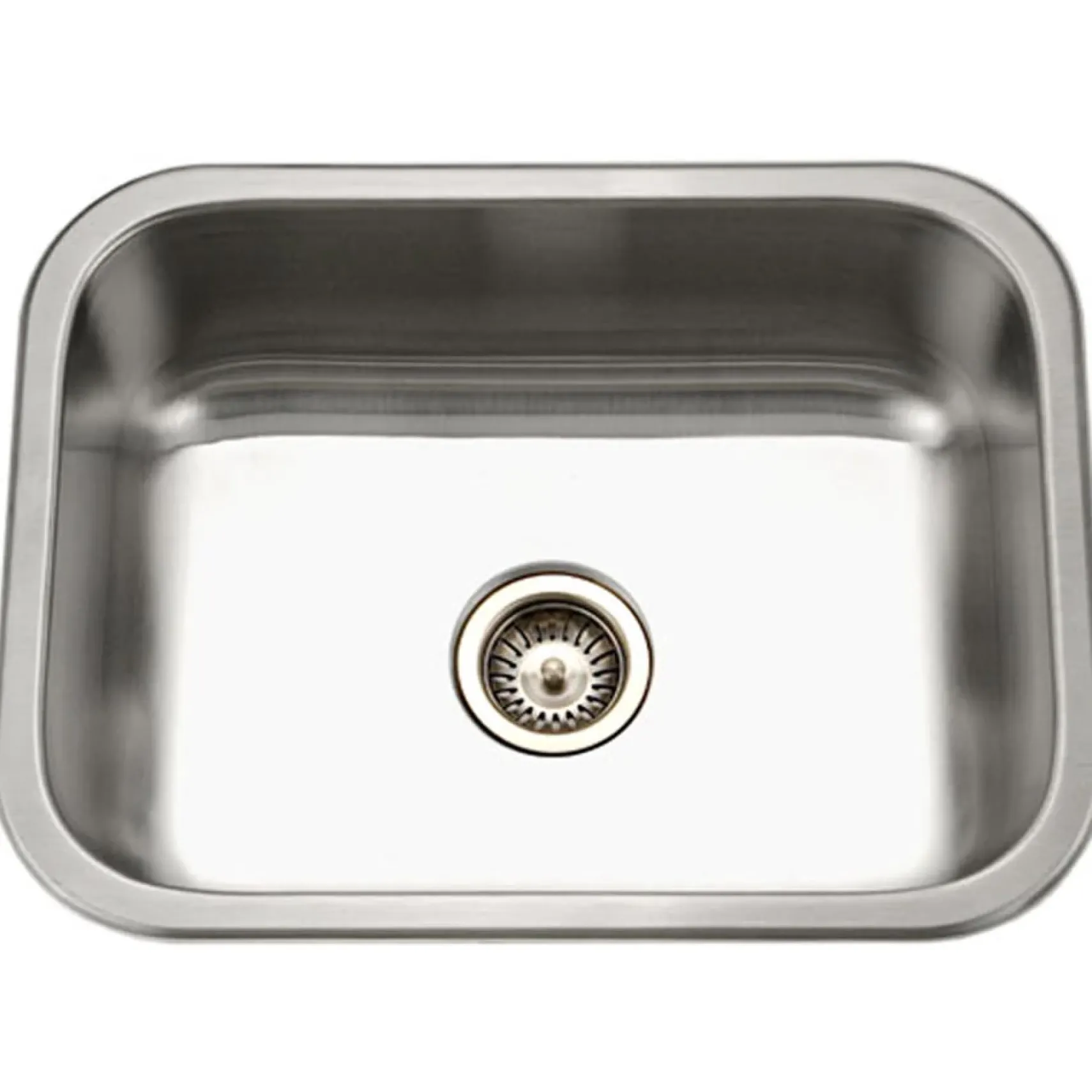 Houzer 23" Stainless Steel Undermount Single Bowl Kitchen Sink, 20 Gauge, ES-2408-1