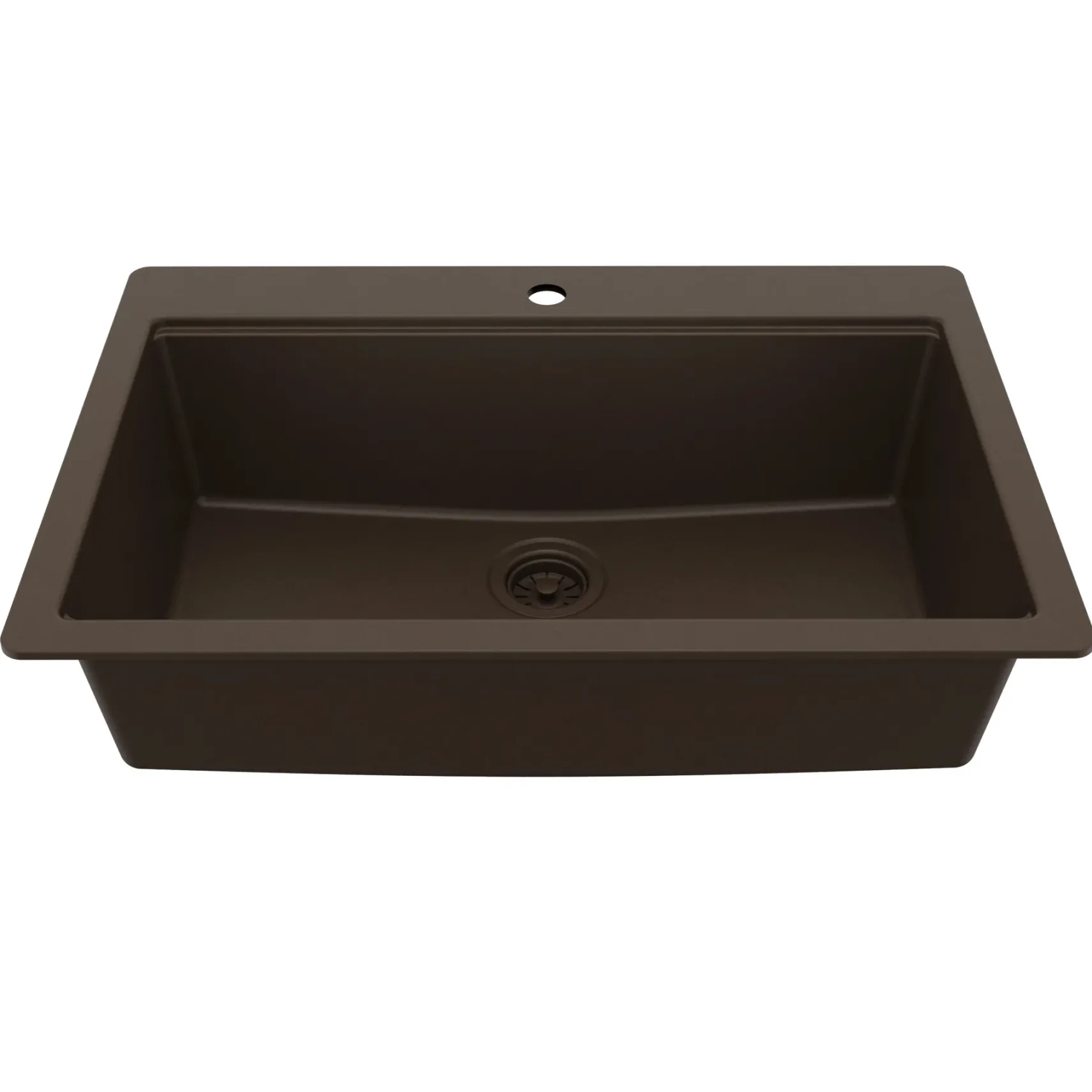 Karran 33" Drop In Quartz Composite Workstation Kitchen Sink, Brown, QTWS-875-BR-PK2