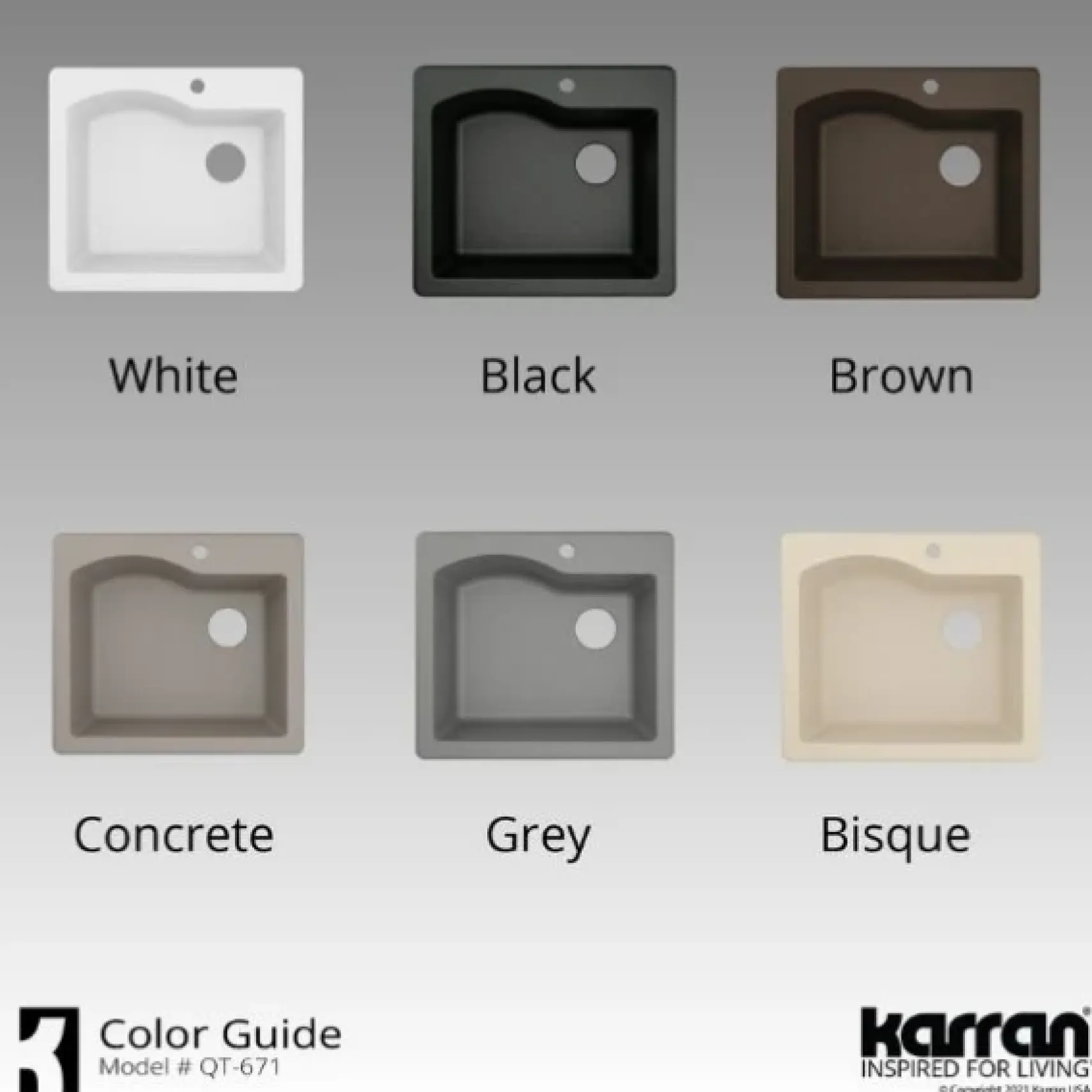 Karran 25" Drop In/Topmount Quartz Composite Kitchen Sink, Bisque, QT-671-BI