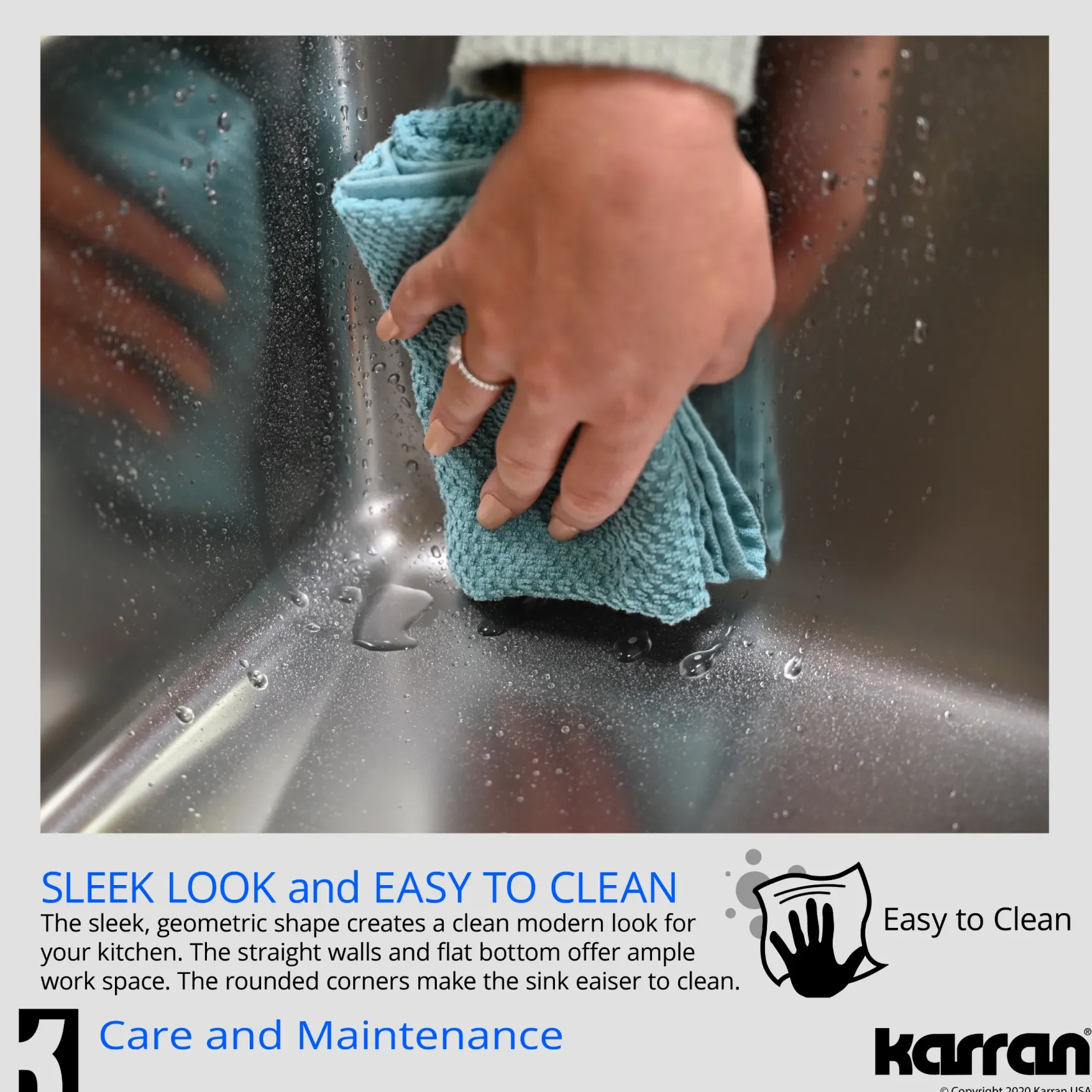 Karran 15" Round Stainless Steel Bar/Prep Sink, 18 Gauge, U-1414