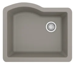 Karran 24" Undermount Quartz Composite Kitchen Sink, Concrete, QU-671-CN